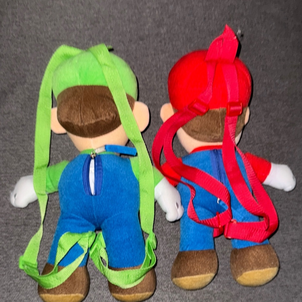 Super Mario and Luigi Plush Backpack Set - Picture 3 of 6